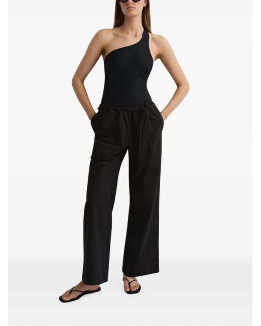 Bondi Born Black Colette One-Shoulder Swimsuit