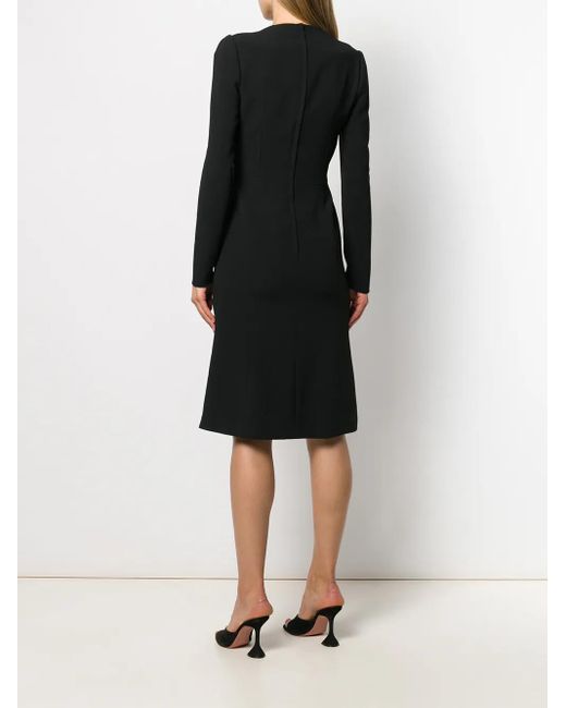 Dolce & Gabbana Jurk Met Diepe Ronde Hals in het Black