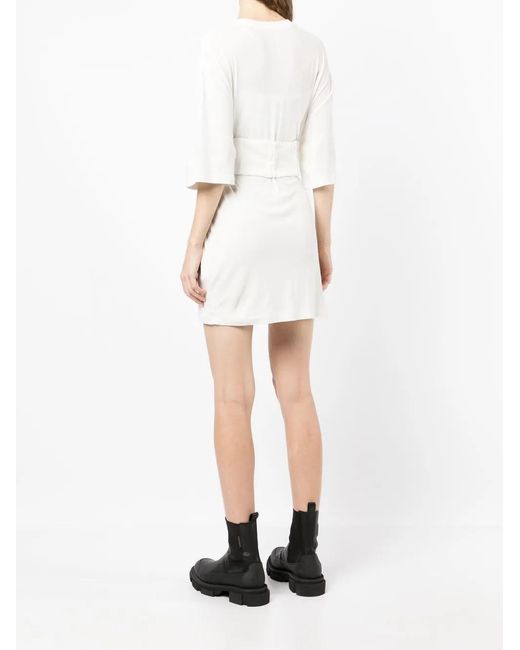 Dion Lee White Corset-Detail Tunic Top