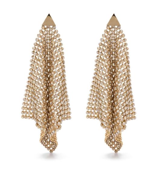 Rabanne Natural Crystal-embellished Drop Earrings