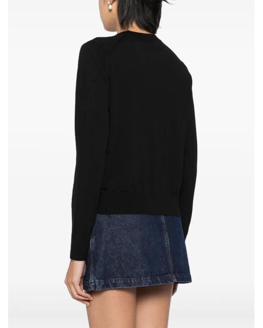 Maison Kitsuné Black Baby Fox Patch" Cardigan