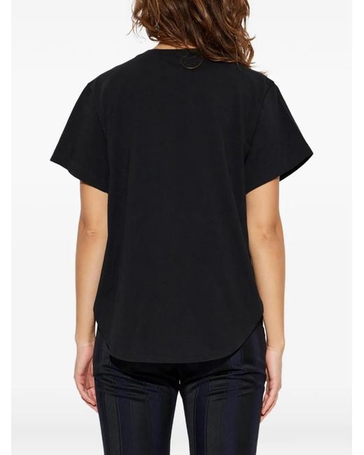 Vivienne Westwood Black Upside Down Head Graphic-Print Chest-Pocket T-Shirt
