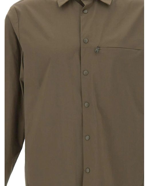 Aspesi Green Snap-Button Shirt for men