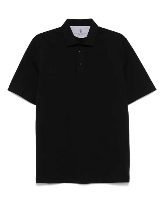 Brunello Cucinelli Klassisches Poloshirt in Black für Herren