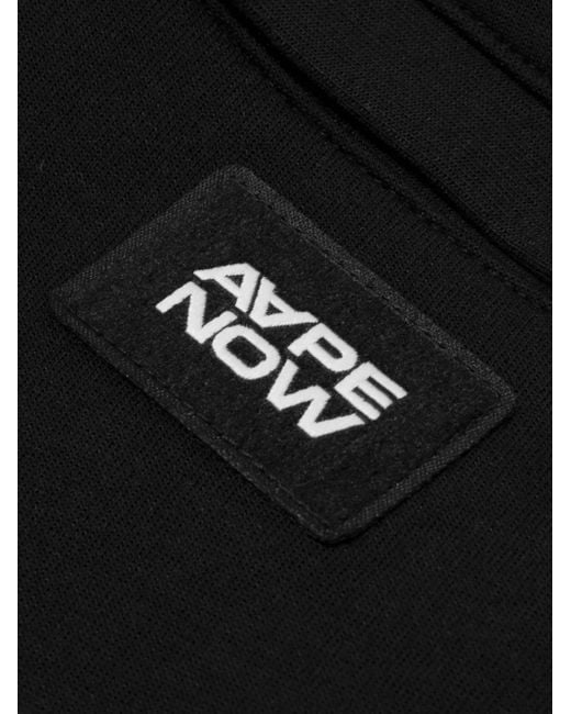 Aape By A Bathing Ape Black Aapenow Moonface Cargo Track Pants for men