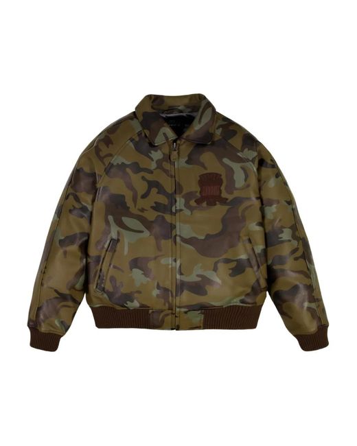 Avirex Green Camouflage Logo Appliqué Jacket