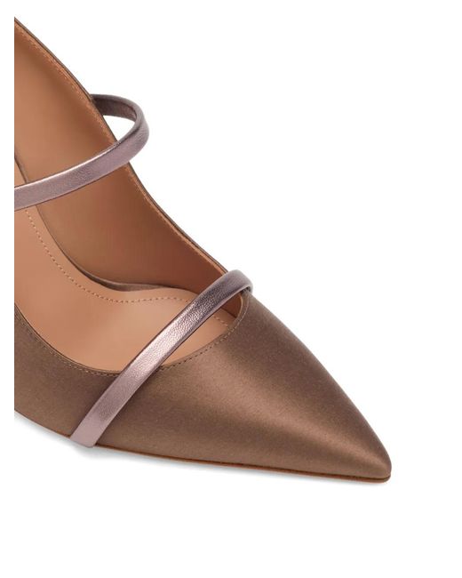 Malone Souliers Brown Diaz Strap Pumps