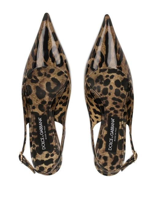 Dolce & Gabbana Metallic Leather Slingback Pump