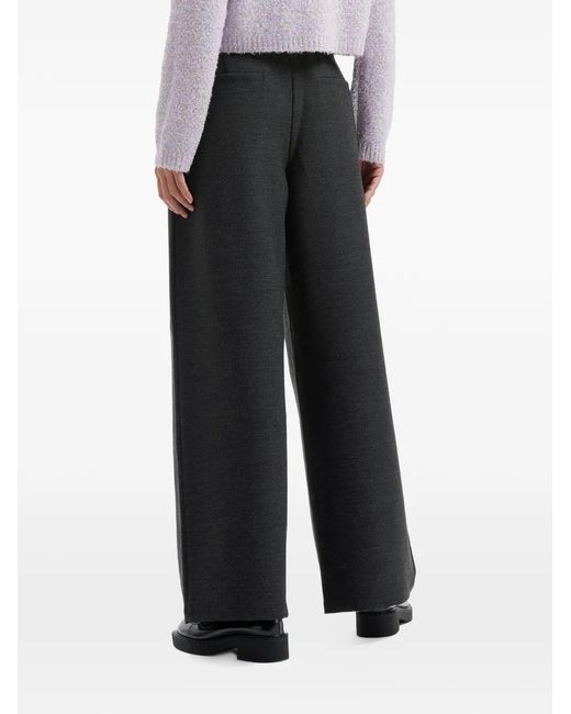 B+ AB White Pleated Wide-Leg Trousers