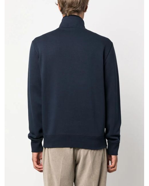 Felpa Polo Pony A Collo Alto di Polo Ralph Lauren in Blue da Uomo