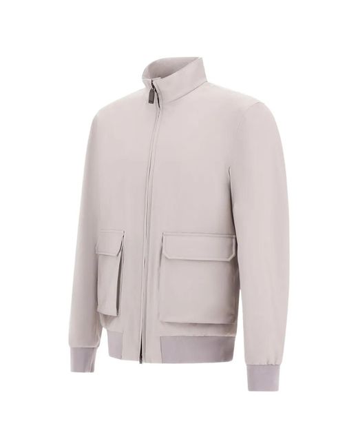 Herno Pink Zip-Up Wool Bomber Jacket for men