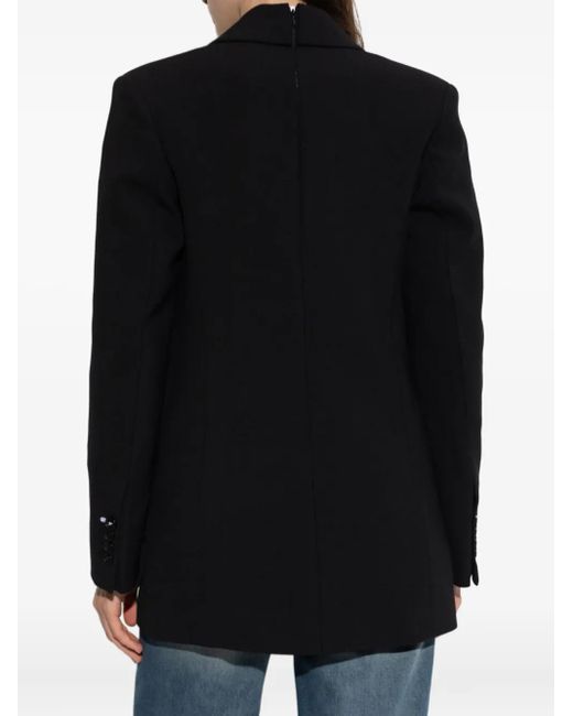 Victoria Beckham Double-breasted Peak-lapel Jacket Black
