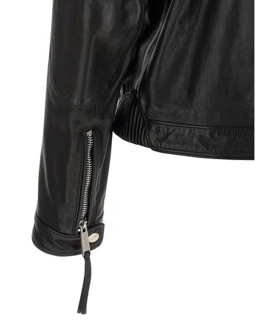 DSquared² Black X Ducati Leather Jacket for men