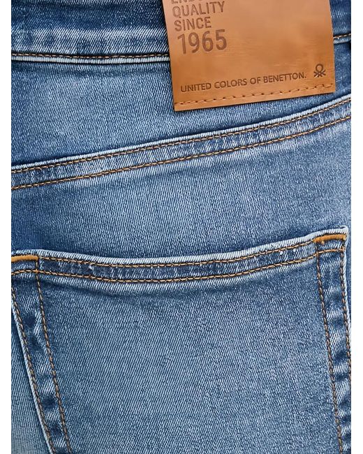 Benetton Blue Five-Pocket Jeans