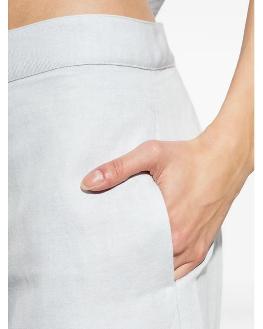 Samsøe & Samsøe White Sarokos Elasticated-Waist Trousers