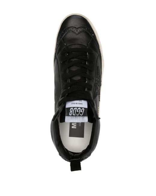 Golden Goose Deluxe Brand Black Mid-Star Leather Sneakers