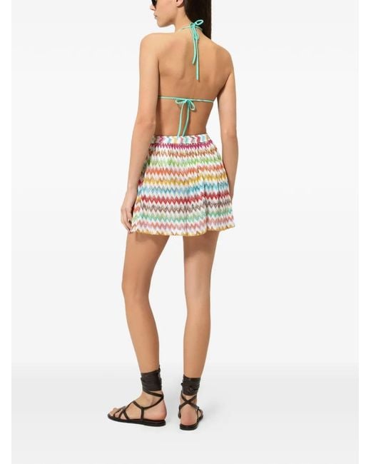 Missoni White Zigzag Elasticated Shorts