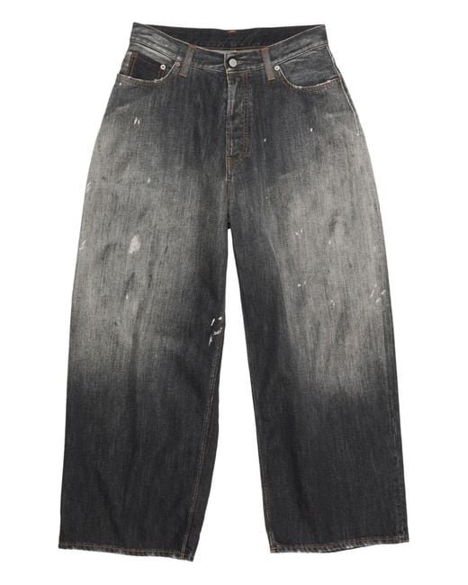 Acne Gray 2023 Logo-Patch Jeans for men