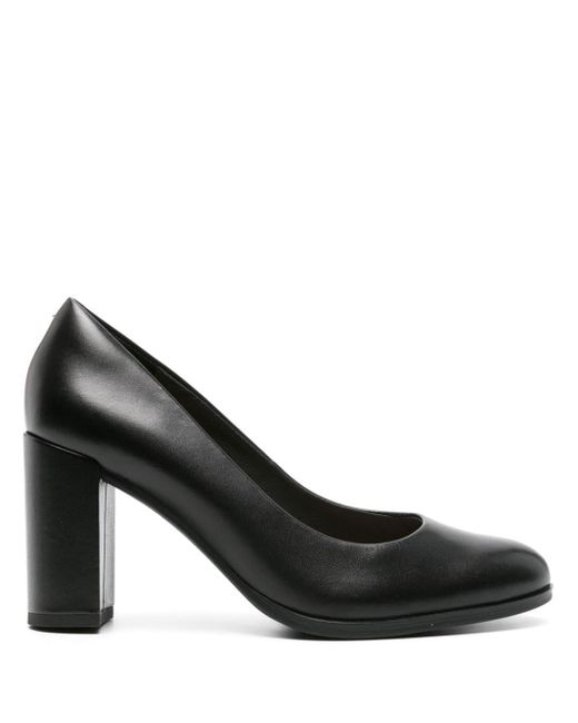 Clarks Freva 85mm Leather Pumps in Black | Lyst
