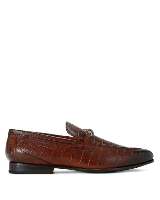 Mocassini Alton Con Effetto Coccodrillo di Kurt Geiger in Brown da Uomo