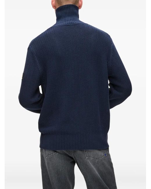 Maglione A Collo Alto di Karl Lagerfeld in Blue da Uomo