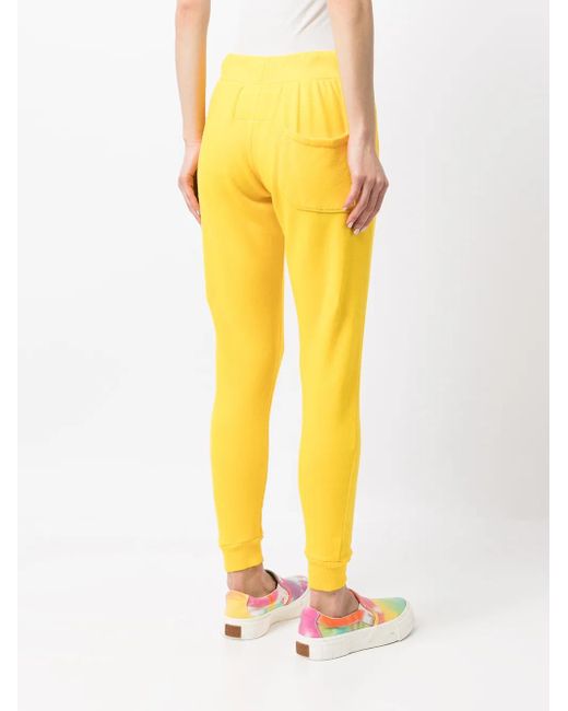 LA DETRESSE Yellow Logo-Patch Cotton-Blend Track Trousers
