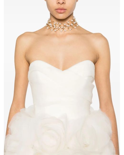 Ana Radu フローラル ミニドレス White