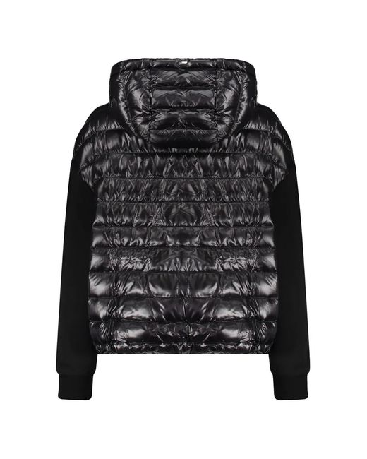 Herno Black Quilted Hooded Jacket