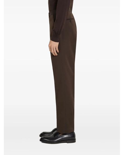 メンズ Zegna Centoventimila コットンウールパンツ Gray