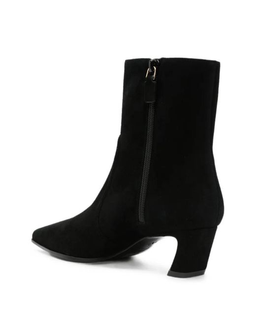 Stuart Weitzman Black Suede Ankle Boots