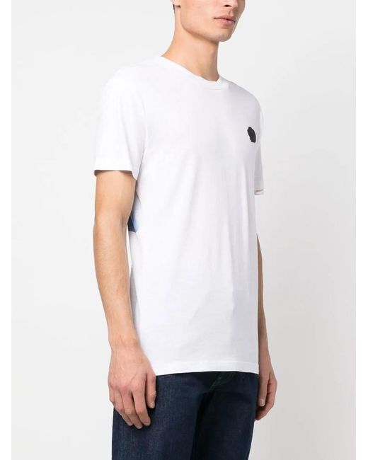 Viktor & Rolf White Logo-Patch Cotton-Blend T-Shirt for men