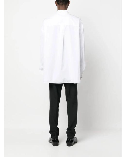 DSquared² White Bib-Style Buttoned Shirt for men
