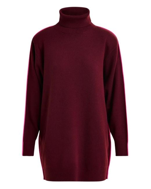 Essentiel Antwerp Red Rollkragen-Minikleid mit Streifendetail