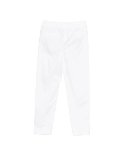 Eleventy White Slim Trousers