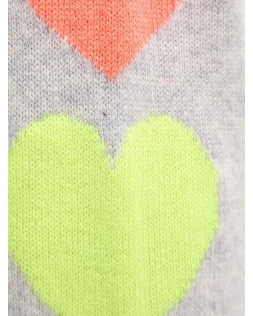 From Future White Heart-Intarsia Raglan-Sleeve Sweater