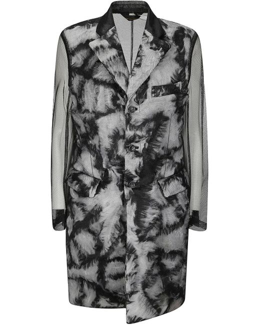 Comme des Garçons Gray Single-Breasted Coat