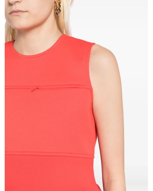 Melitta Baumeister Pink Peplum Hem Sleeveless Top