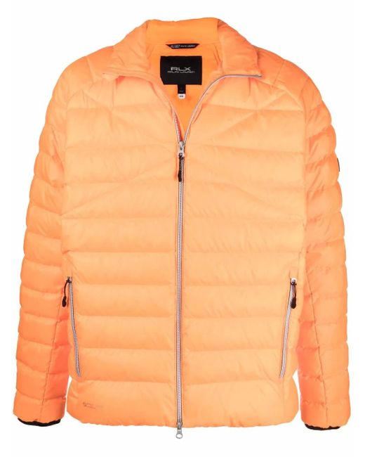 メンズ Polo Ralph Lauren ジップアップ パデッドジャケット Orange