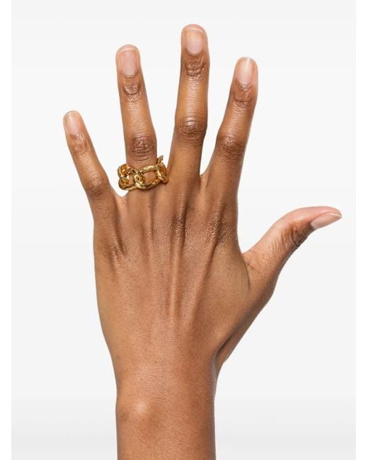 Jil Sander Metallic Chain-Link Ring