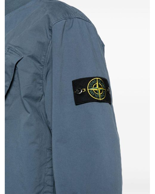 Stone Island Blue Compass-badge Bomber Jacket for men