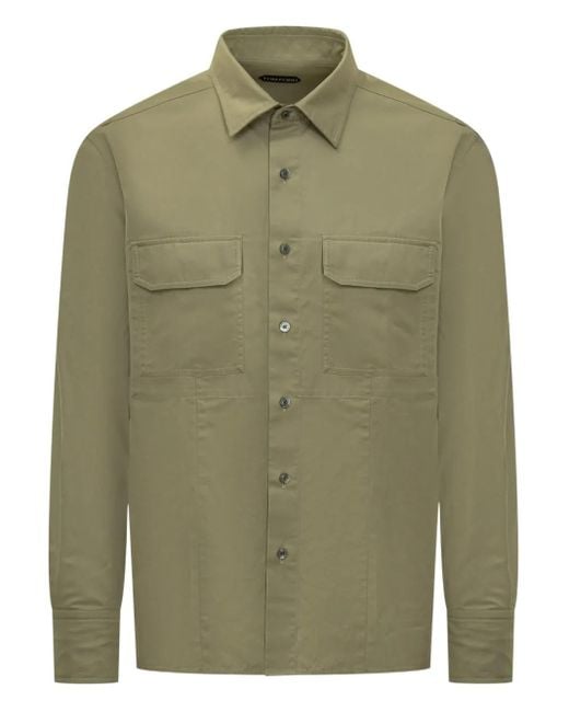 Tom Ford Hemd Im Military-Look in Green für Herren