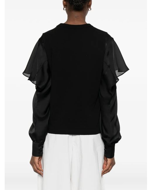 Sacai Black Long-Sleeve T-Shirt
