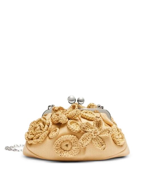 Weekend by Maxmara Metallic Small Comune Floral-Embellished Shoulder Bag