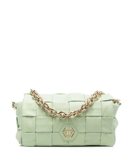Philipp Plein Green Interwined-Design Shoulder Bag