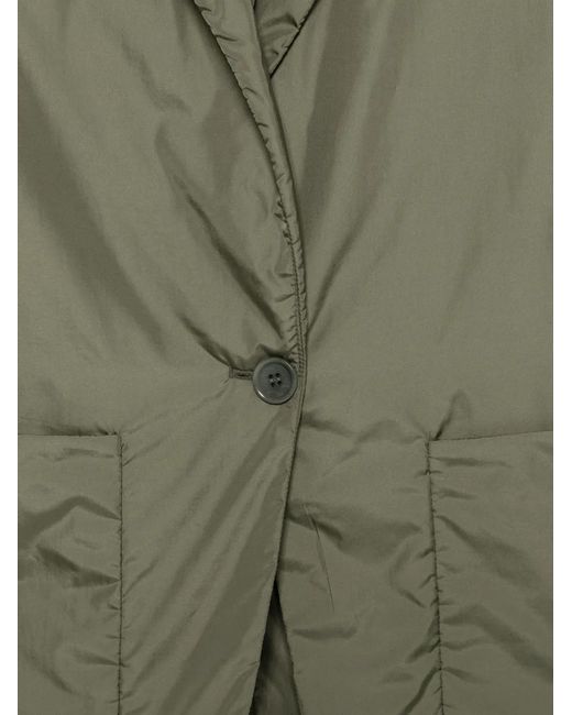 Aspesi Green Blazer Boutonné À Poches À Rabat