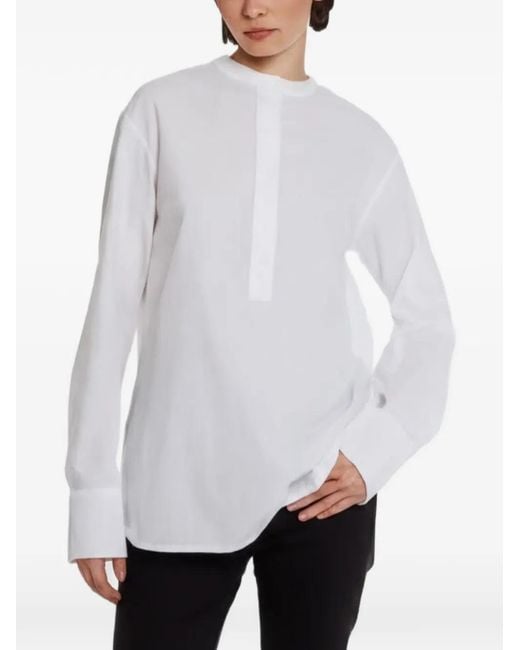 Lis Lareida White Raw-Edge Shirt