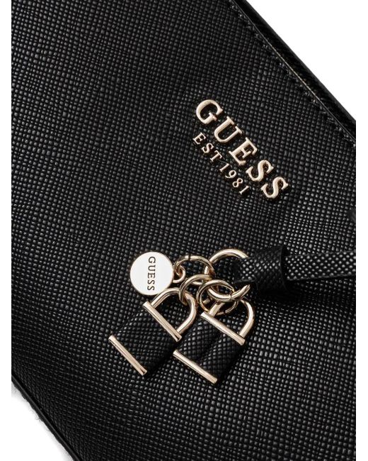 Guess Black Fedana Textured Handbag