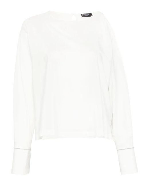 Peserico クレープ ブラウス White