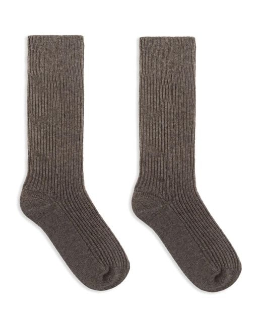Lisa Yang Gray Cashmere Socks