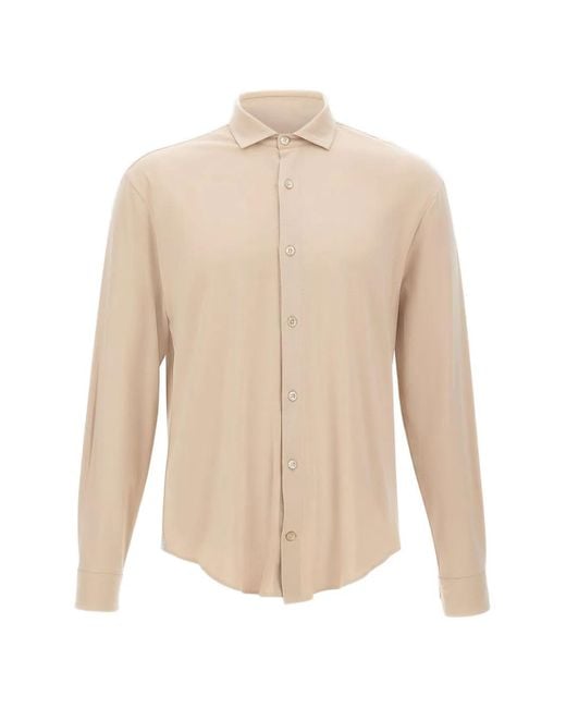 Eleventy White Chemise À Col Boutonné for men